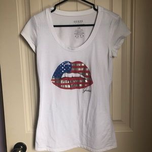 GUESS White Graphic Tee